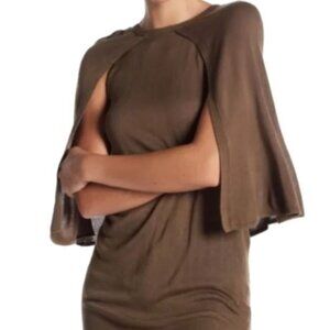 NWT Vertigo Collection Black Knit Cape Overlay Sleeveless Sweater Size XS